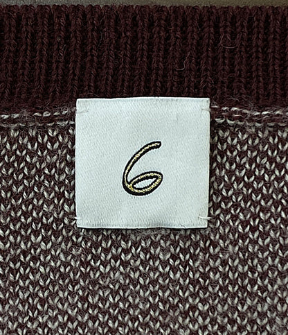 Roku ロク カーディガン ニット 8628-299-0099 レディース SIZE -