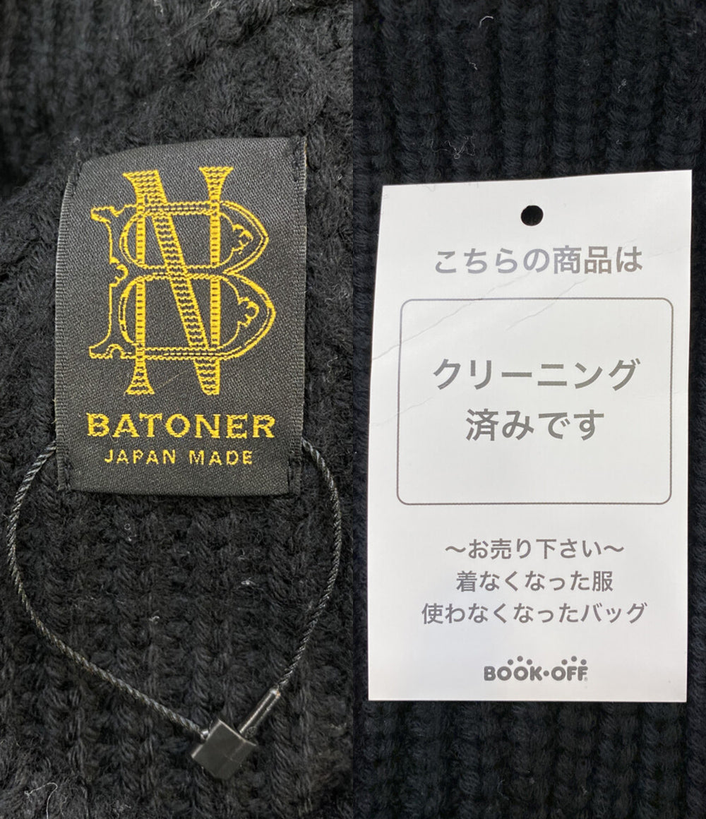 BATONER バトナー クルーネックニット ブラック メンズ SIZE 3