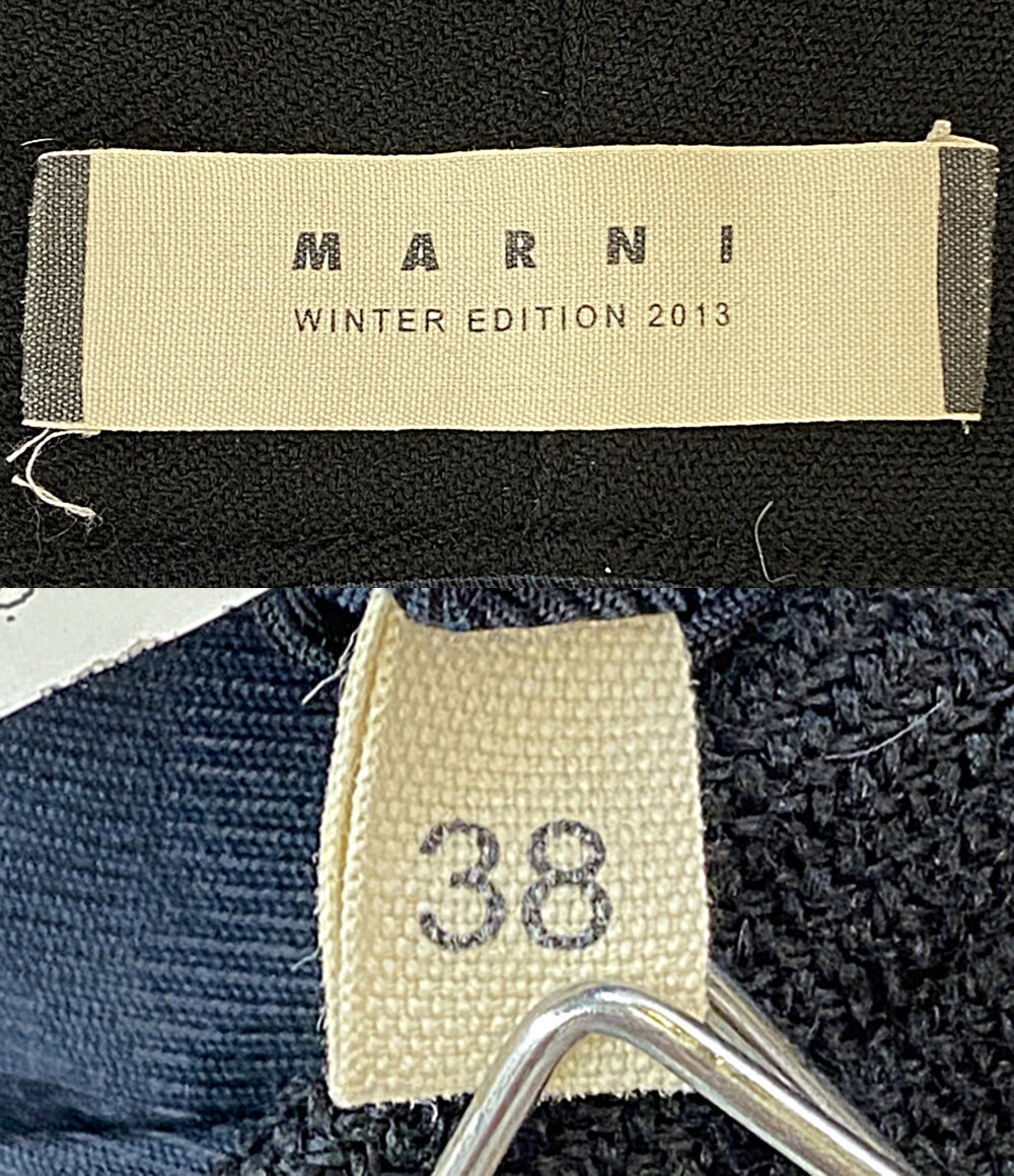 MARNI コート ブラック ジップアップコート 13AW W13JKMA020U00TW571