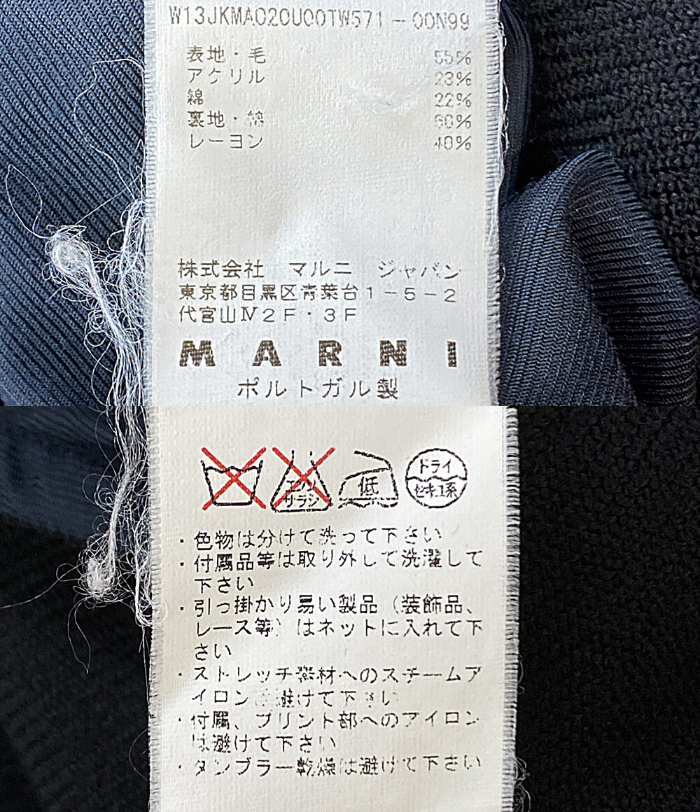 MARNI コート ブラック ジップアップコート 13AW W13JKMA020U00TW571