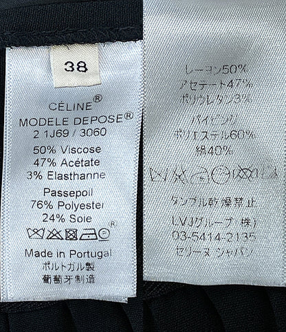 CELINE パンツ ブラック サイドライン レディース SIZE 38 セリーヌ