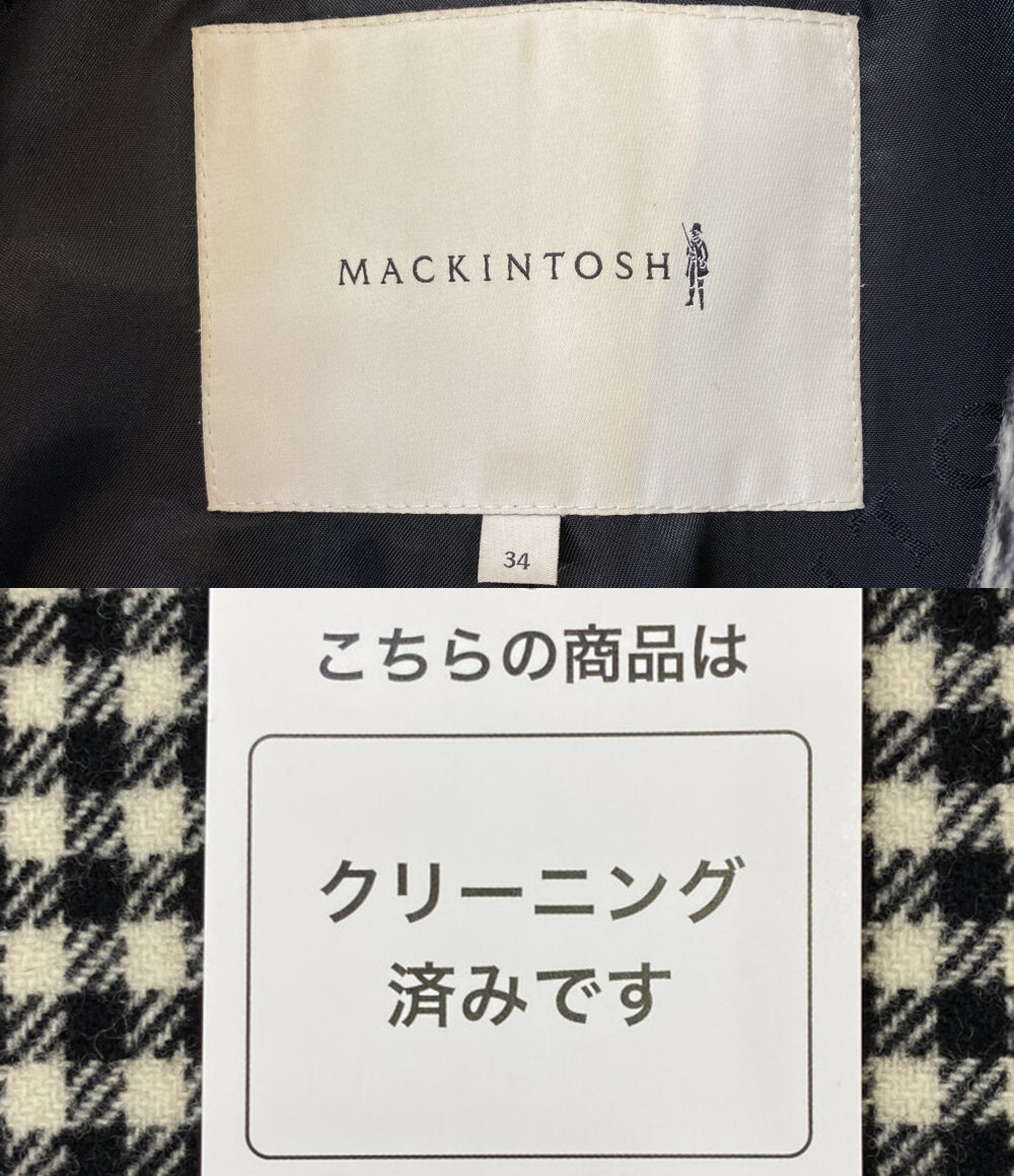 MACKINTOSH チェスターコート ギンガムチェック レディース SIZE 34 マッキントッシュ
