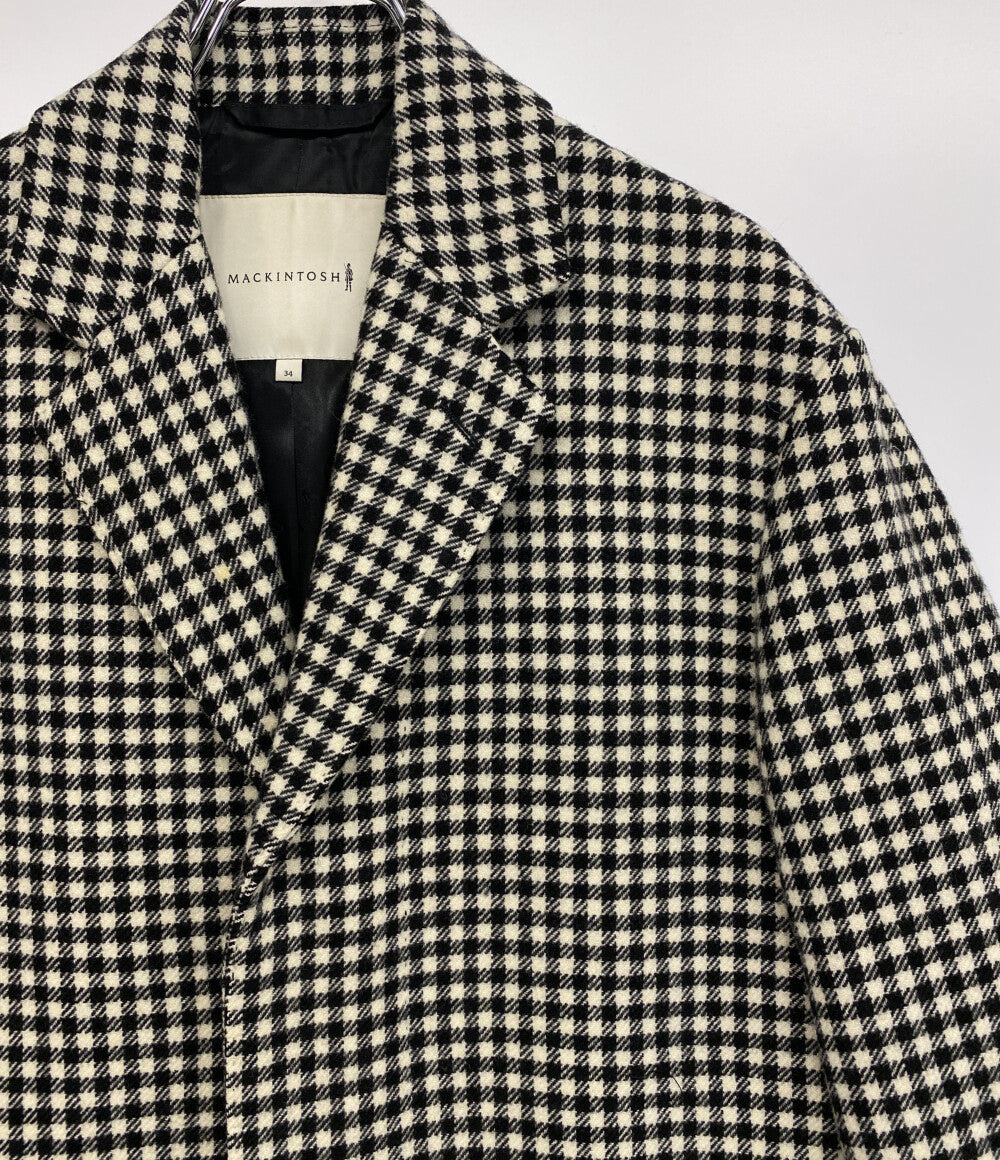 MACKINTOSH チェスターコート ギンガムチェック レディース SIZE 34 マッキントッシュ