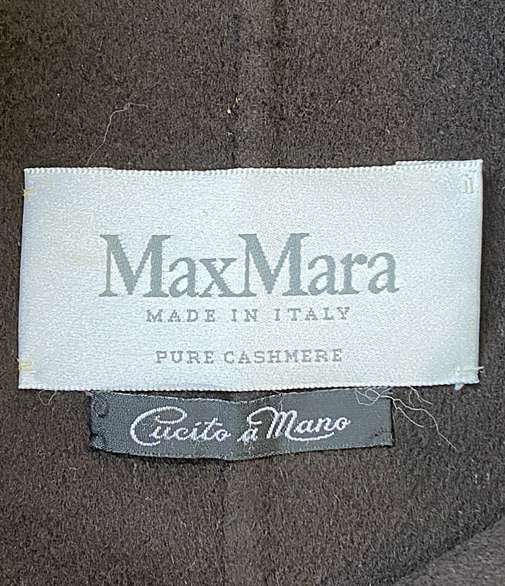 MAX MARA ベルテッドハーフコート カシミヤ100 73136 レディース SIZE 42 マックスマーラ
