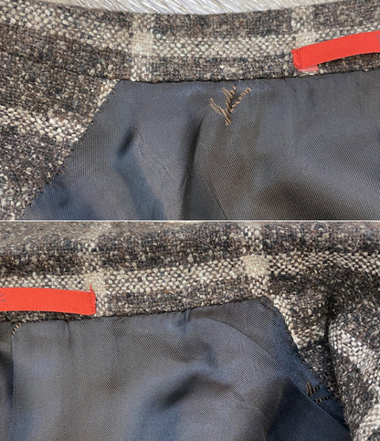 ISAIA イザイア テーラードジャケット ブラウンチェック メンズ SIZE 46