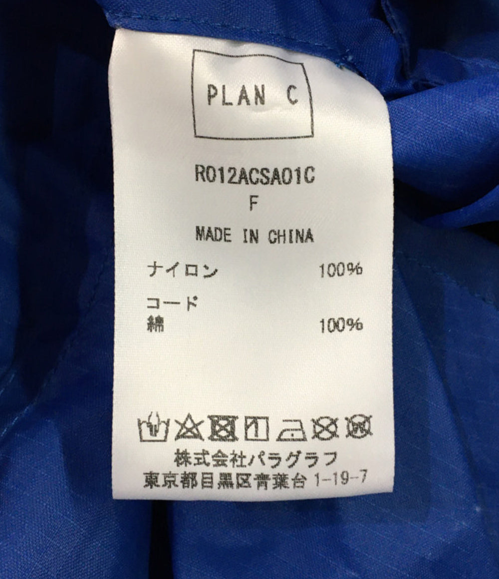 PLANC プランシー ナイロンコート ドロスト ブルー レディース SIZE F