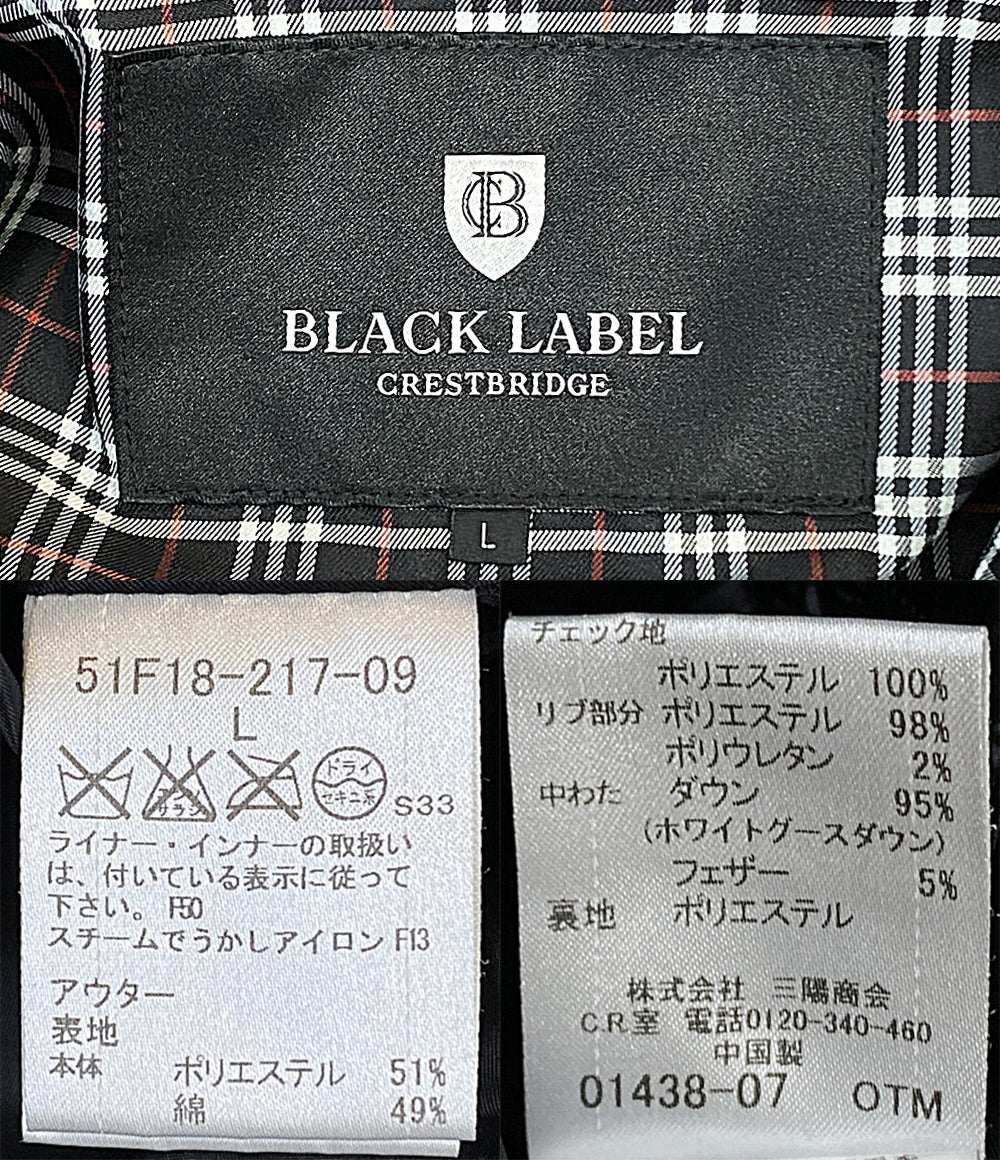 BLACK LABEL CRESTBRIDGE ダウンジャケット ライナー付き 51F18-217-09 メンズ SIZE L ブラックレーベルクレストブリッジ