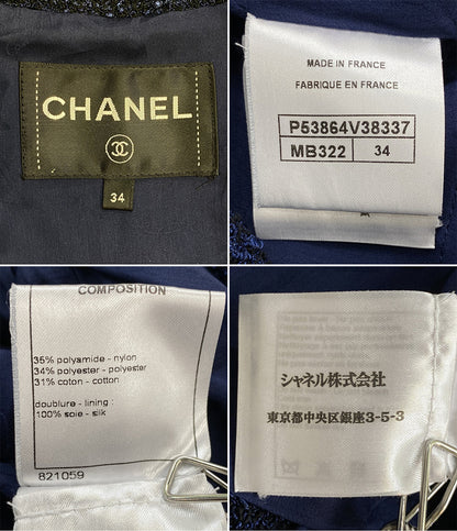 CHANEL ツイードコート P53864 レディース SIZE 34 シャネル