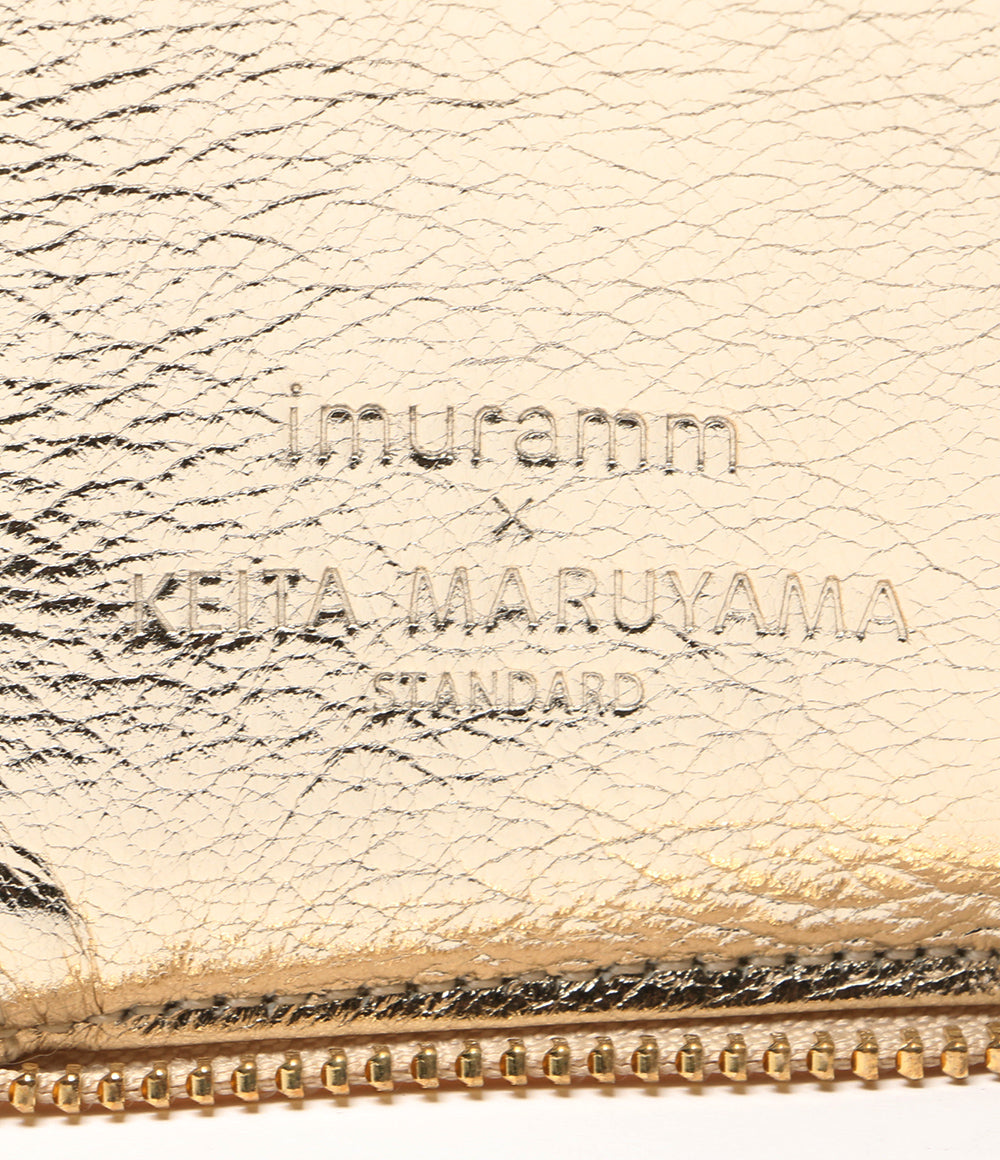 美品 KEITAMARUYAMA×imuramm イムラム 二つ折り財布 パンダ刺繍ミニウォレット レディース ケイタマルヤマ