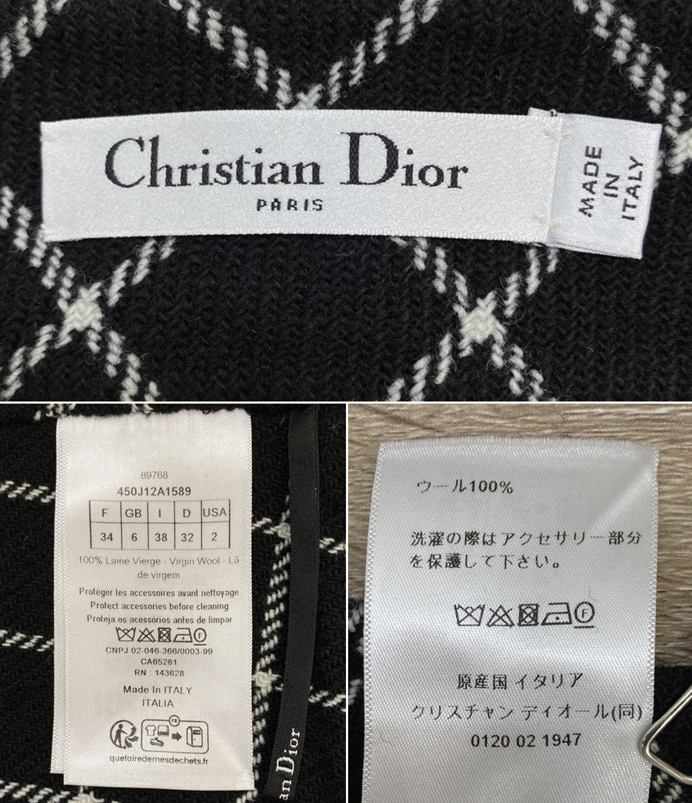 Christian Dior ラップミニスカート ウール レディース SIZE F34 クリスチャンディオール