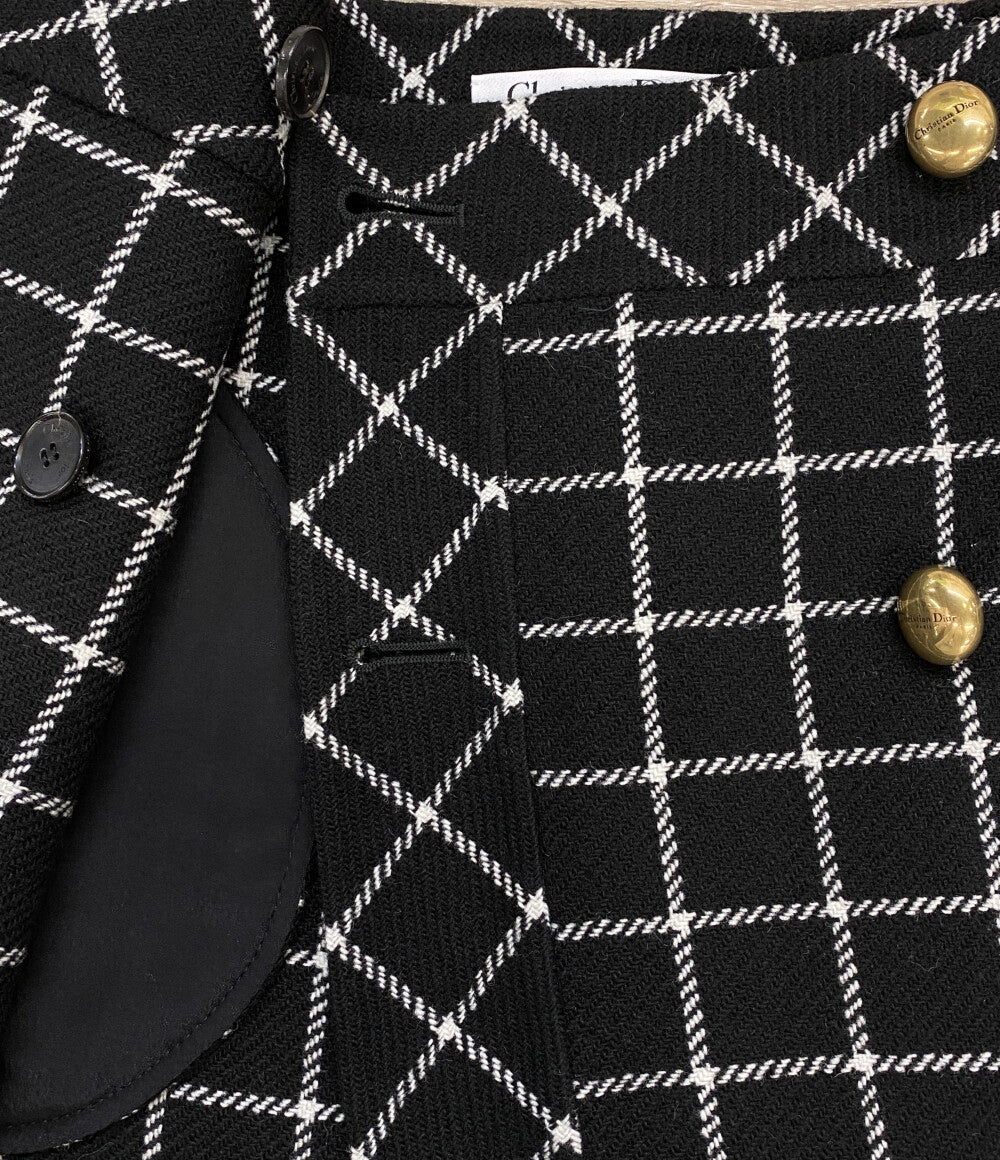 Christian Dior ラップミニスカート ウール レディース SIZE F34 クリスチャンディオール
