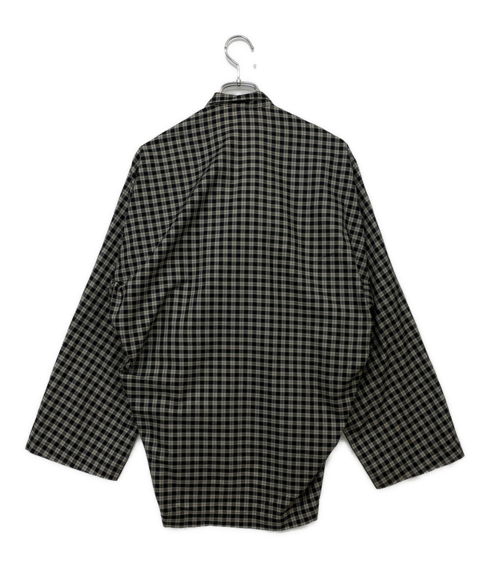 BALENCIAGA ボウタイブラウス チェック 642288 レディース SIZE 32