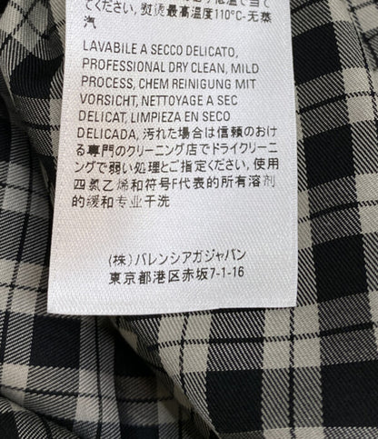BALENCIAGA ボウタイブラウス チェック 642288 レディース SIZE 32 バレンシアガ