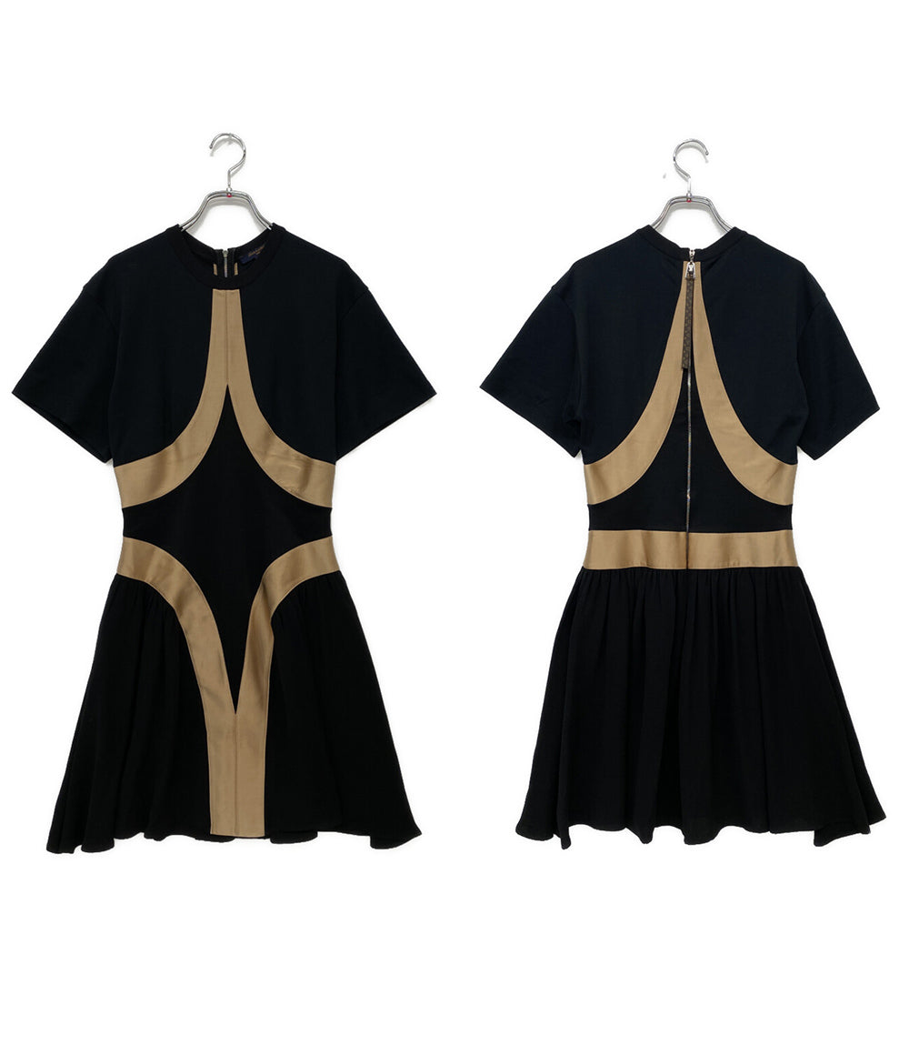 LOUIS VUITTON フラワーカーブドレス シルク RW212W UOL FLDR32 レディース SIZE S ルイヴィトン