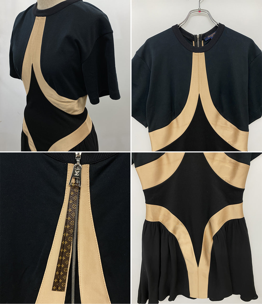 LOUIS VUITTON フラワーカーブドレス シルク RW212W UOL FLDR32 レディース SIZE S ルイヴィトン