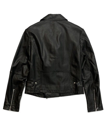 EMPORIO ARMANI バイカージャケット ナッパラムスキン ライダース レディース SIZE 38 エンポリオアルマーニ