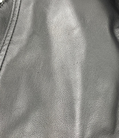 EMPORIO ARMANI バイカージャケット ナッパラムスキン ライダース レディース SIZE 38 エンポリオアルマーニ