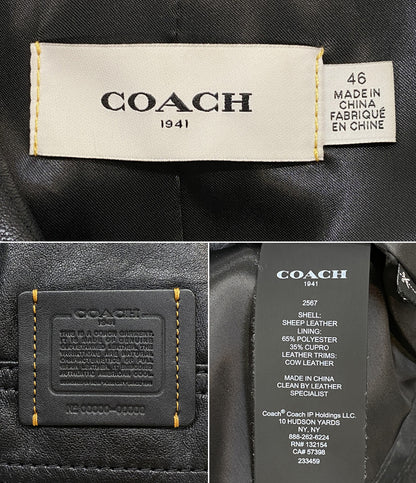 COACH レザージャケット ブラック メンズ SIZE 46 コーチ