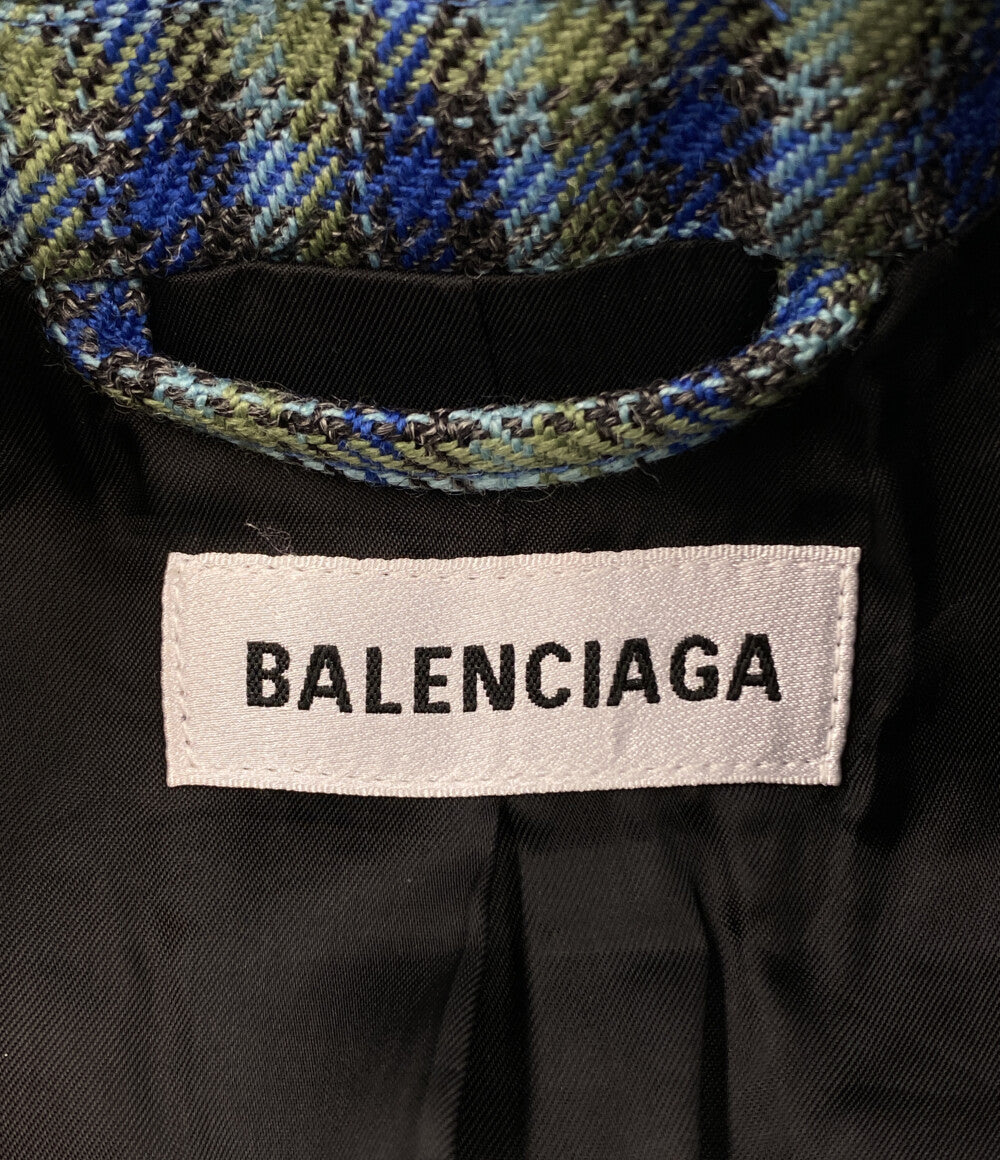 美品 BALENCIAGA チェックコート 19AW 479864 CA00985 レディース バレンシアガ