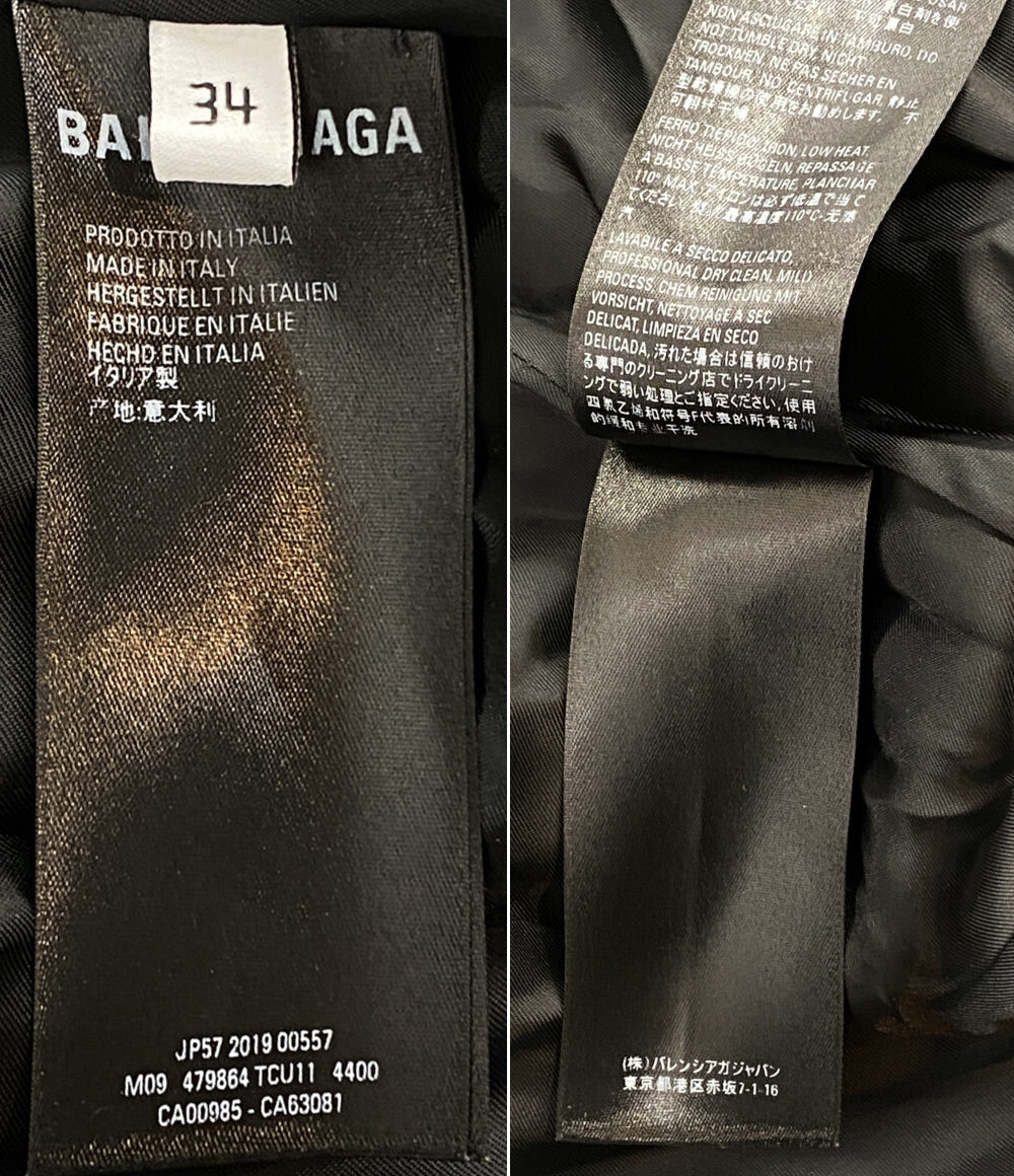 美品 BALENCIAGA チェックコート 19AW 479864 CA00985 レディース バレンシアガ