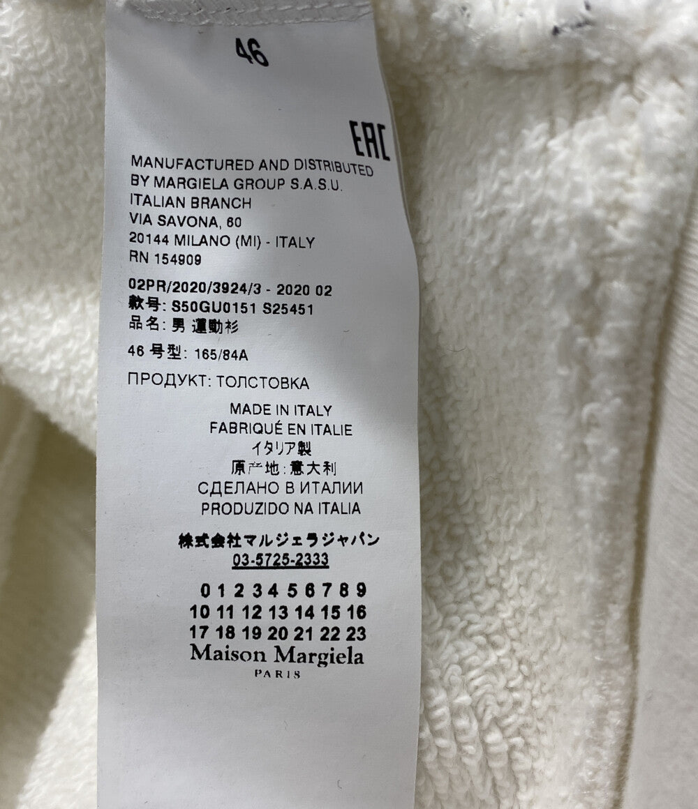 Maison Margiela パーカー ホワイト×ブラック S50GU0151 メンズ SIZE 46 メゾンマルジェラ