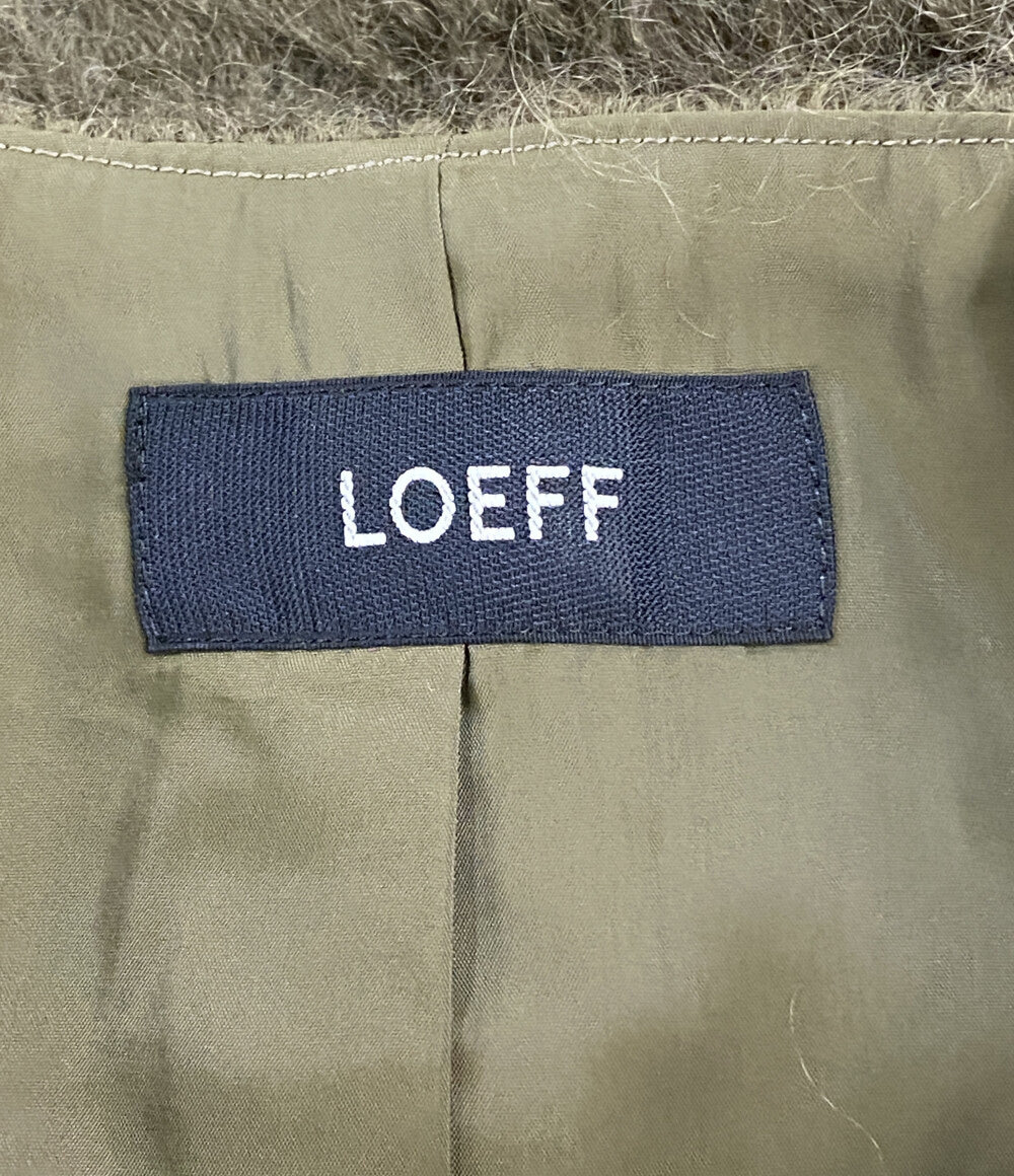 美品 LOEFF ロエフ ベスト モヘヤ カーキ レディース SIZE -