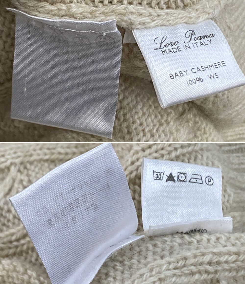 LORO PIANA ニット ベージュ ベビーカシミヤ メンズ SIZE 48 ロロピアーナ