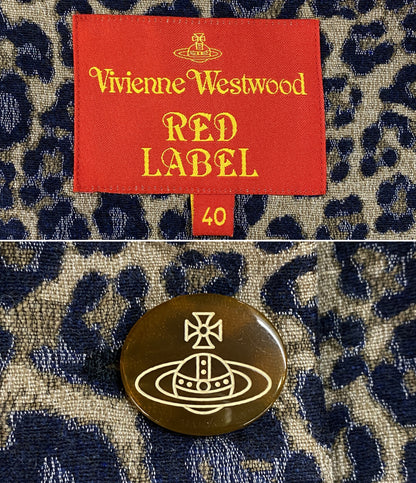 VIVIENNE WESTWOOD 変形ジャケット レオパード オーブボタン レディース SIZE 40 ヴィヴィアンウエストウッド