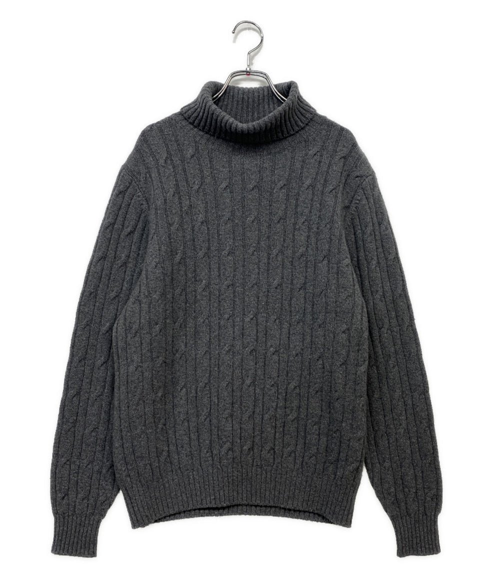 PICEA BABY CASHMERE ピセア ベイビーカシミヤ タートルネックニット グレー レディース SIZE M