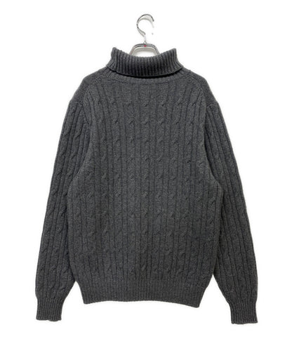 PICEA BABY CASHMERE ピセア ベイビーカシミヤ タートルネックニット グレー レディース SIZE M