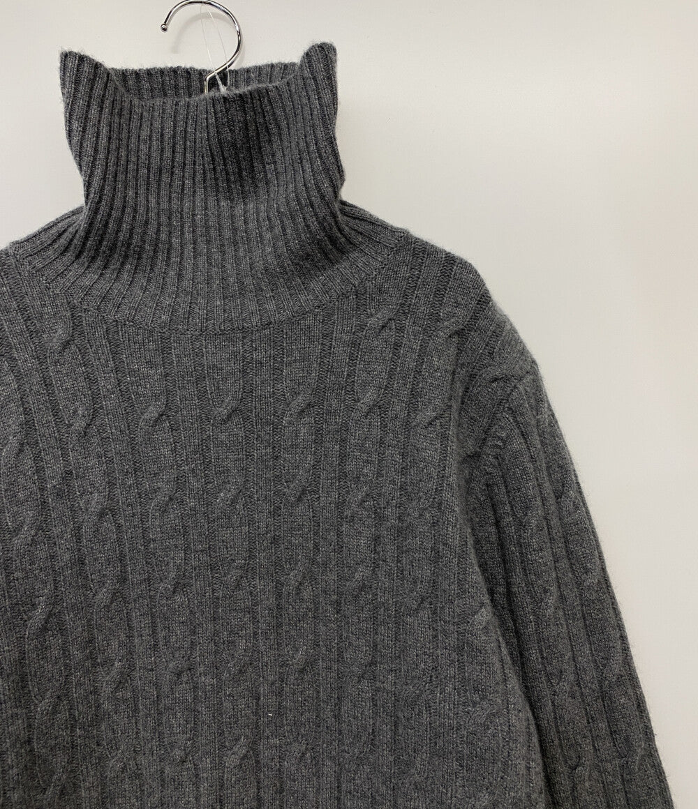 PICEA BABY CASHMERE ピセア ベイビーカシミヤ タートルネックニット グレー レディース SIZE M