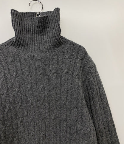 PICEA BABY CASHMERE ピセア ベイビーカシミヤ タートルネックニット グレー レディース SIZE M