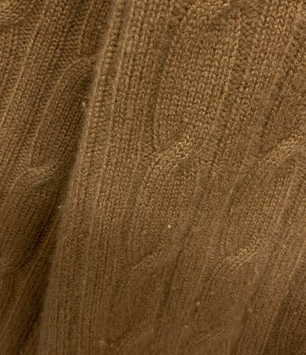 PICEA BABY CASHMERE ピセア ベイビーカシミヤ ケーブルニット ブラウン レディース SIZE M