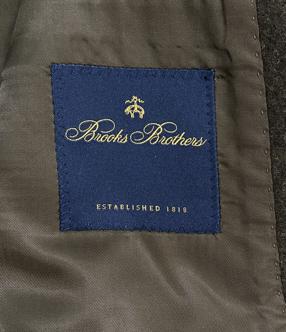美品 Brooks Brothers ウールステンカラーコート ブラウン メンズ SIZE 40 ブルックスブラザーズ