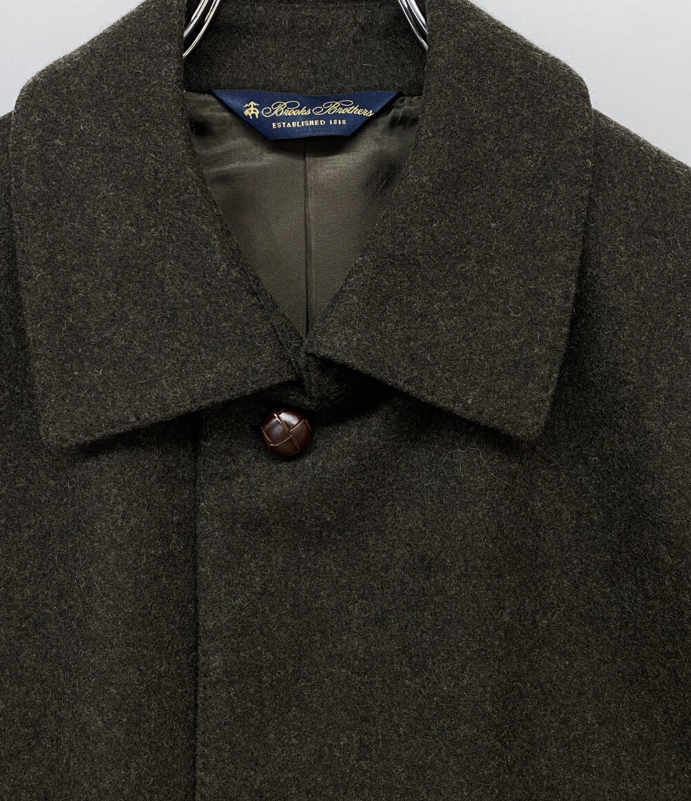 美品 Brooks Brothers ウールステンカラーコート ブラウン メンズ SIZE 40 ブルックスブラザーズ