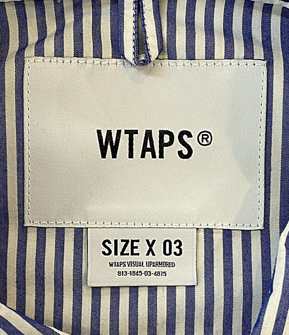 WTAPS 長袖シャツ ストライプ ブルー 231GWDT-SHM03 メンズ SIZE X03 ダブルタップス