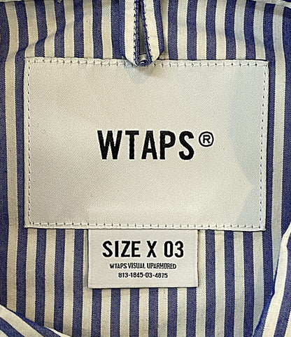 WTAPS 長袖シャツ ストライプ ブルー 231GWDT-SHM03 メンズ SIZE X03 ダブルタップス
