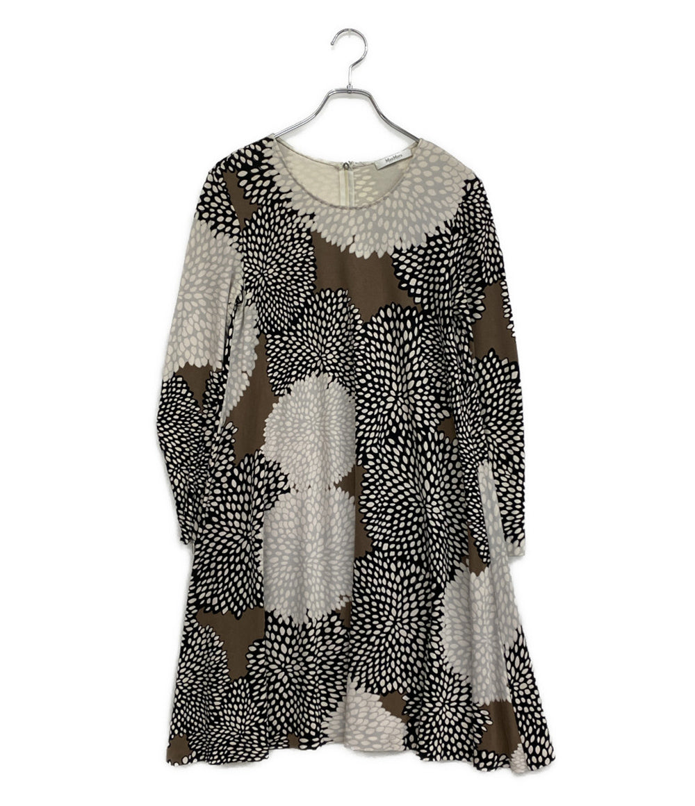 MAX MARA 長袖ワンピース フラワー柄 162614590000 レディース SIZE 38