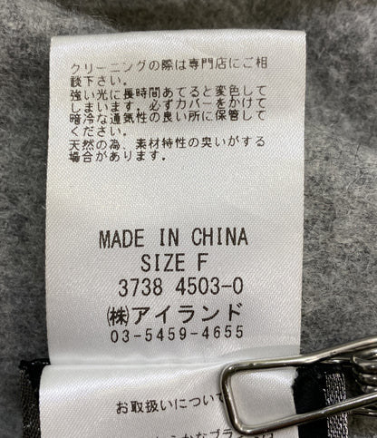 Diagram GRACE CONTINENTAL ダイアグラム グレースコンチネンタル ポンチョ カシミヤ100 フォックスファー レディース SIZE F