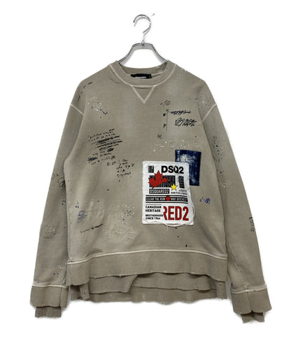 DSQUARED2 スウェットシャツ ダメージ加工 メンズ SIZE M ディースクエアード