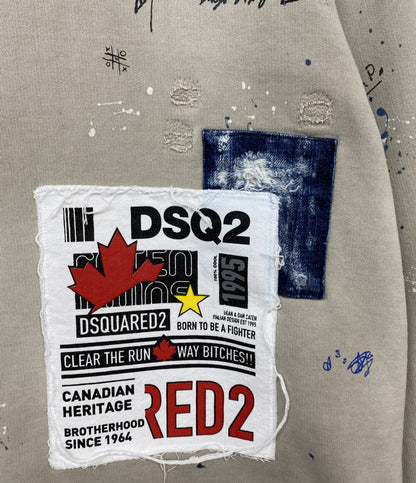 DSQUARED2 スウェットシャツ ダメージ加工 メンズ SIZE M ディースクエアード