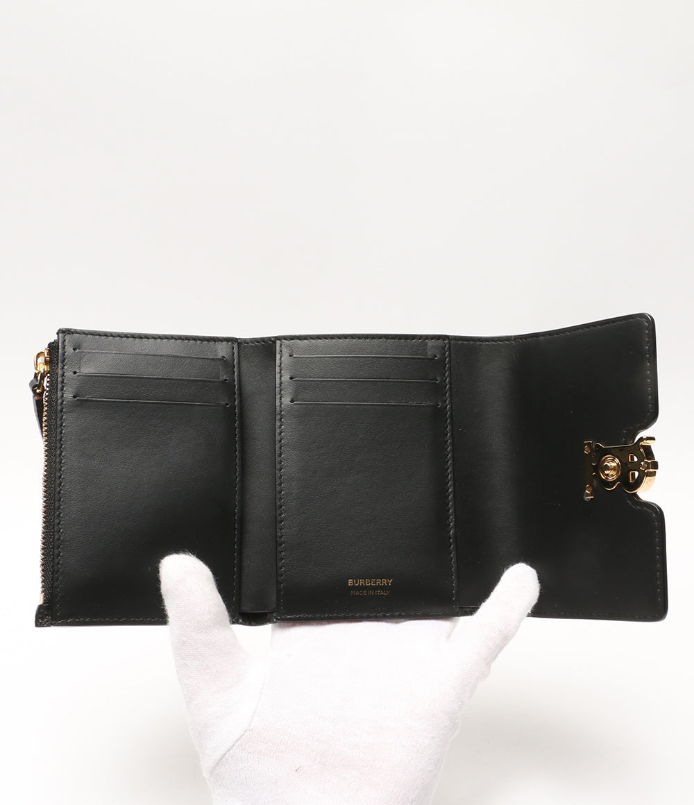 BURBERRY 二つ折り財布 コンパクトウォレット ブラック レディース