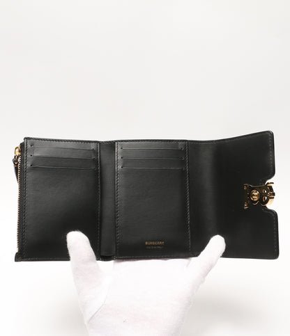 BURBERRY 二つ折り財布 コンパクトウォレット ブラック レディース バーバリー