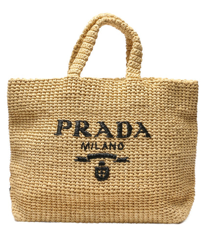 PRADA トートバッグ 1BG392 ラフィア レディース プラダ