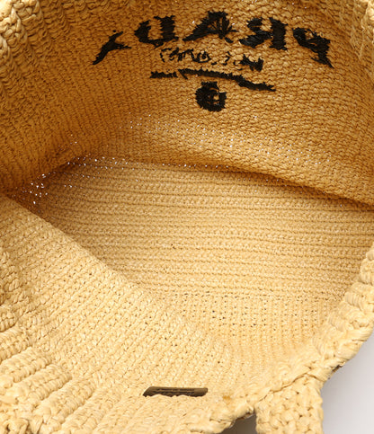 PRADA トートバッグ 1BG392 ラフィア レディース プラダ