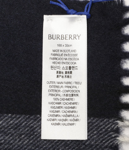美品 BURBERRY スカーフ Giant Check Cashmere Scarf メンズ バーバリー