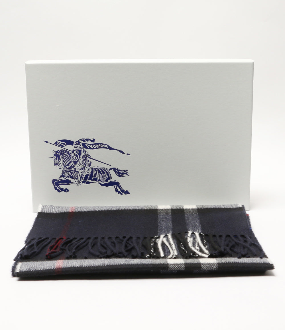 美品 BURBERRY スカーフ Giant Check Cashmere Scarf メンズ バーバリー