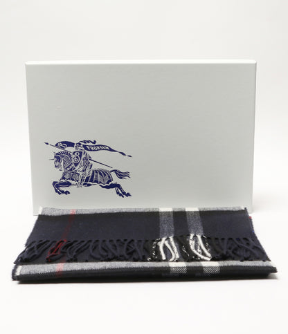 美品 BURBERRY スカーフ Giant Check Cashmere Scarf メンズ バーバリー