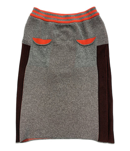 PLEATS PLEASE スカート グレー×オレンジ 18AW PP83-KG757 レディース SIZE 3 プリーツプリーズ