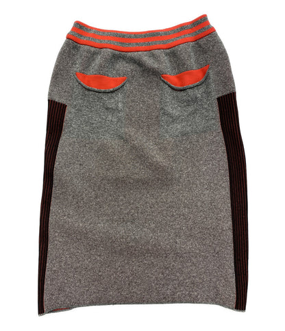 PLEATS PLEASE スカート グレー×オレンジ 18AW PP83-KG757 レディース SIZE 3 プリーツプリーズ